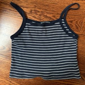Brandy Melville blue striped tank top, small